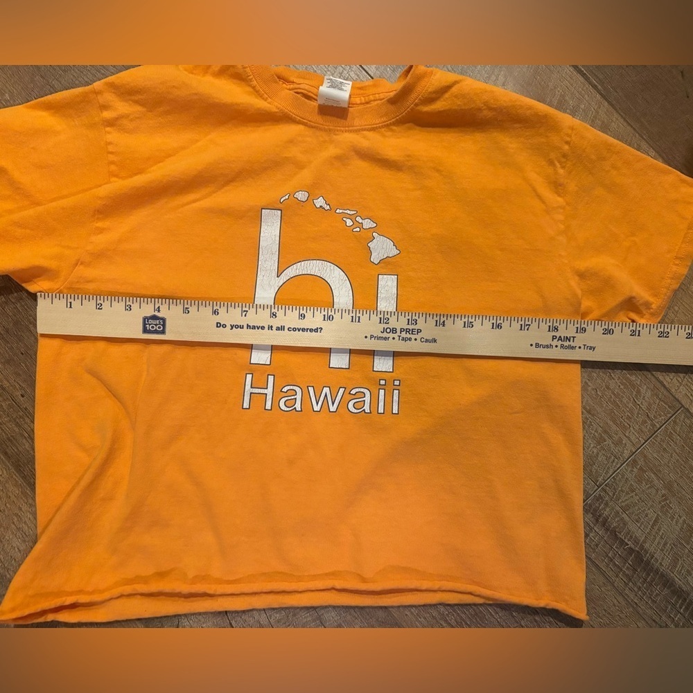 Vintage Hawaii Graphic Orange T-Shirt Women’s Medium Gildan - Picture 3 of 8